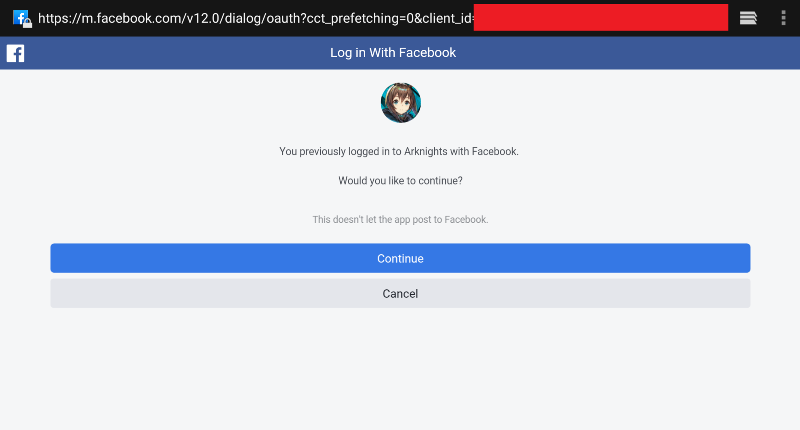 Fix for your account security logging into facebook from an embedded  browser is disabled 