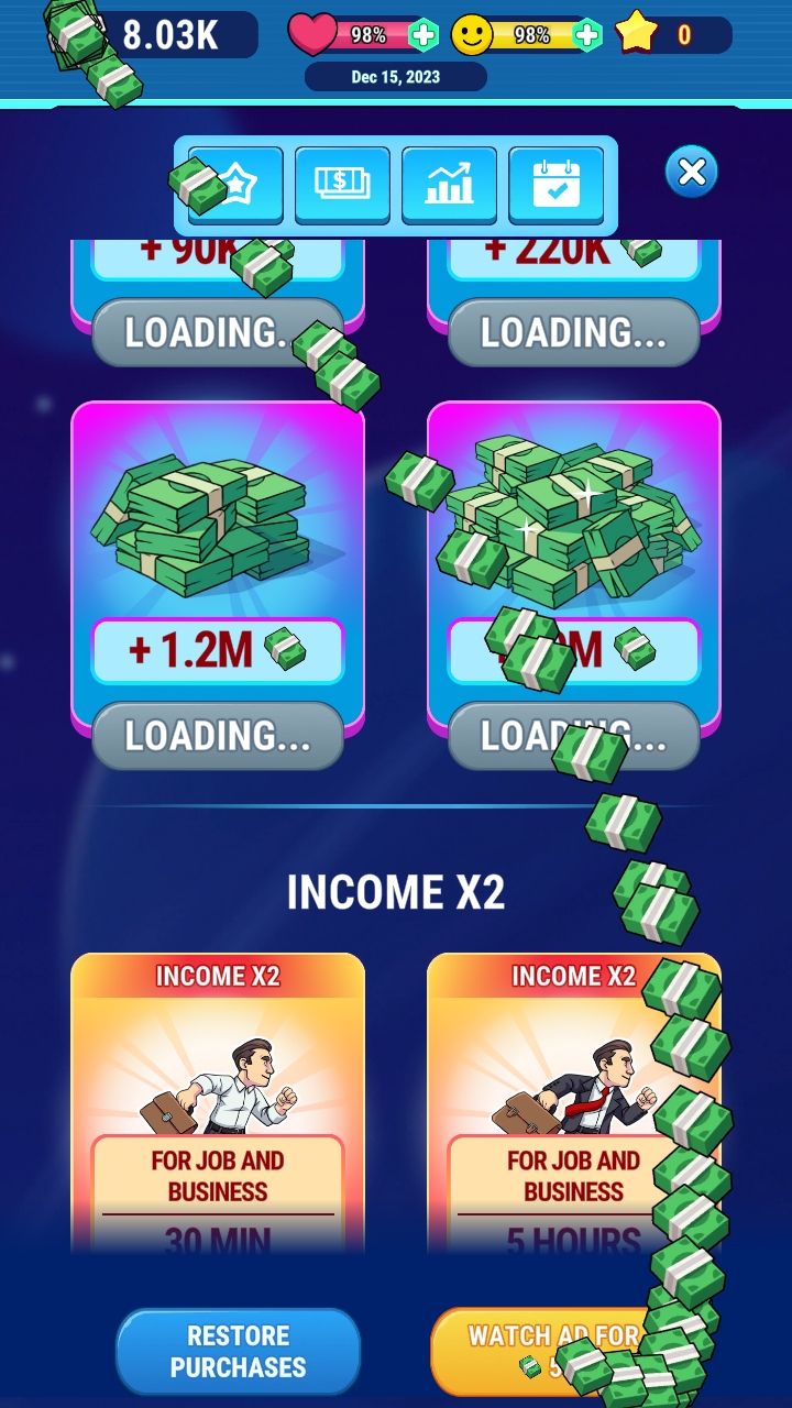 Playing Sick Ver. 0.1.2 MOD MENU, Unlimited Cash, Instant Win
