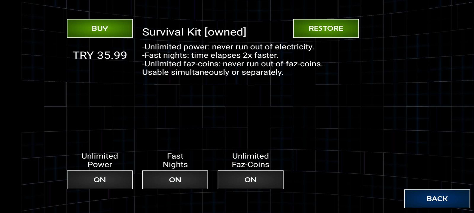 Ultimate Custom Night v1.0.5 MOD + APK (Unlocked Survival Kit) Download